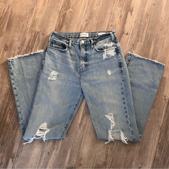Frame Denim Le Jane Straight Leg High Rise Jeans - Picture 2 of 5